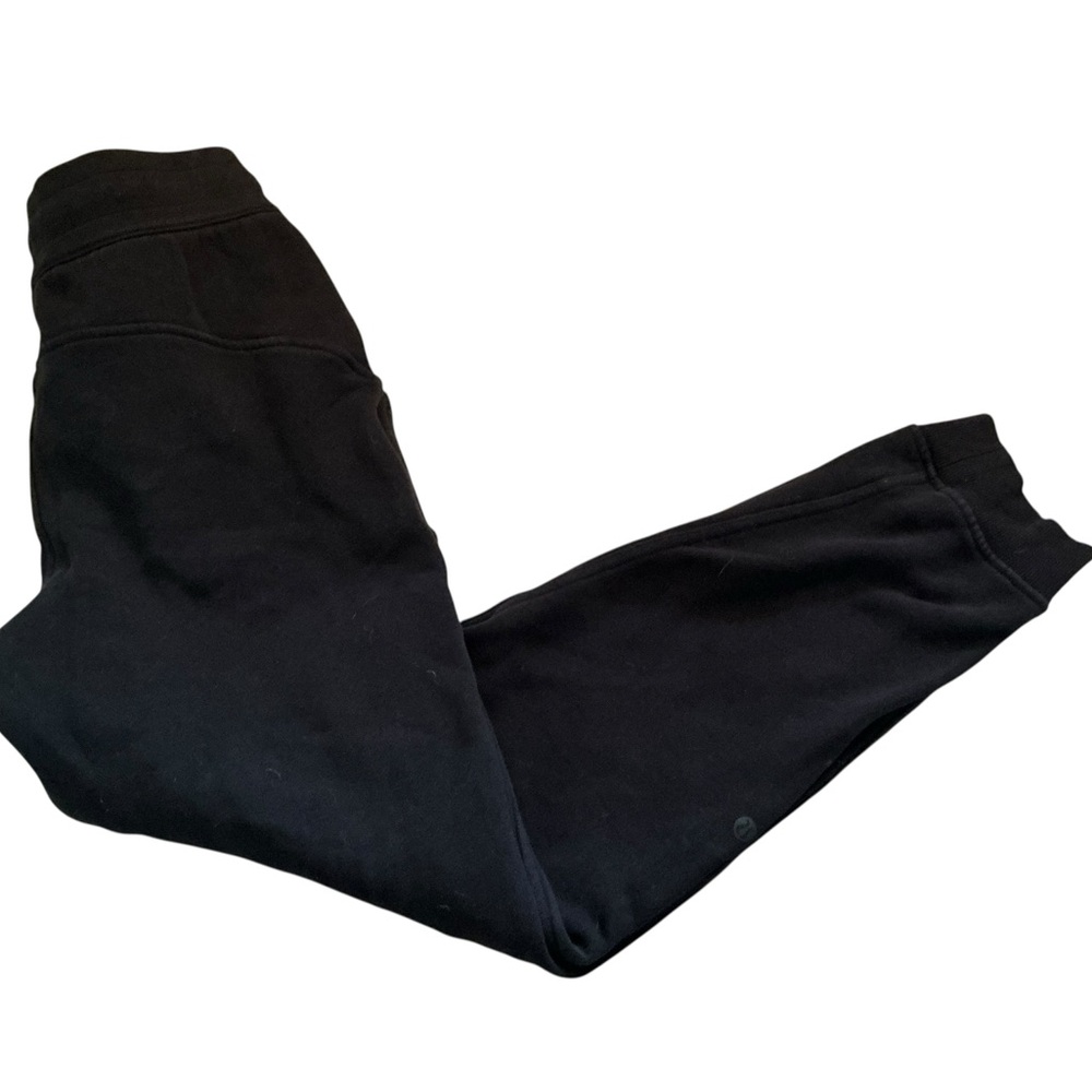 Lululemon scuba fleece lined sweatpants black drawstring jogger pants size 4